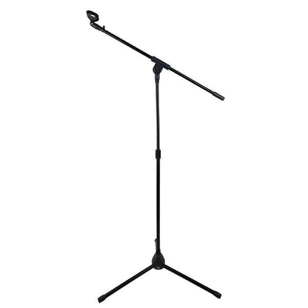 Telescopic Boom Microphone Stand Adjustable Mic Holder Tripod