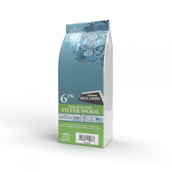 Bioscape Premium Fine Filter Wool 6 Pack 32 x 12 x 02cm Sheets (BIS194)