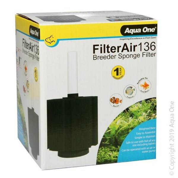 Aqua One Filter Air 136 Breeder Sponge Filter Kit (4pk)