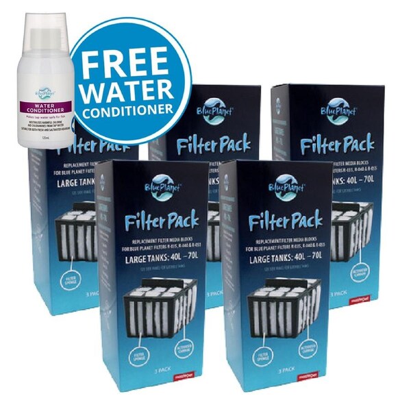 Blue Planet Filter Media for Large Tank (40-70L) 3pc BULK BUY 5pk