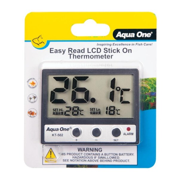 Aqua One Easy Read LCD Stick on Thermometer (10302)