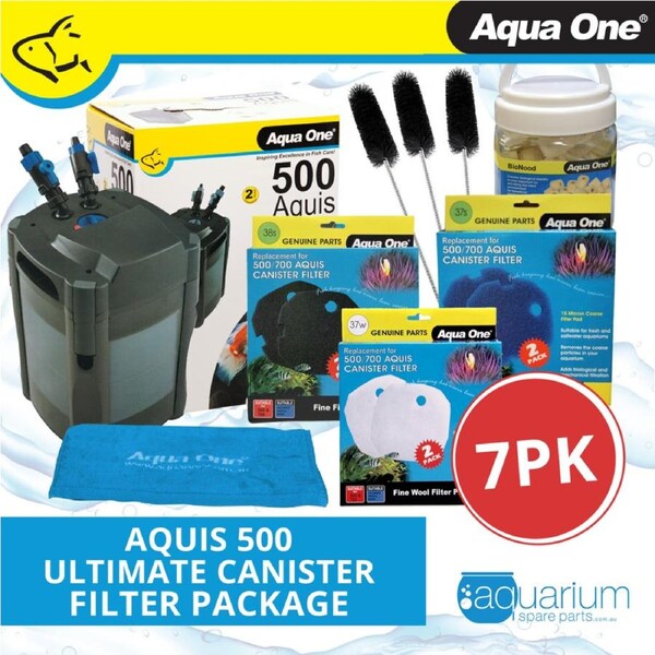 Aqua One Aquis 500 Ultimate Canister Filter Package (7pk)