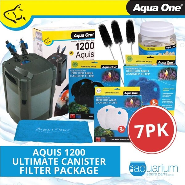 Aqua One Aquis 1200 Ultimate Canister Filter Package (7pk)