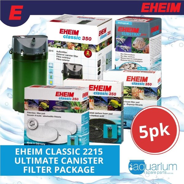Eheim Classic 2215 Ultimate Canister Filter Package (5pk)
