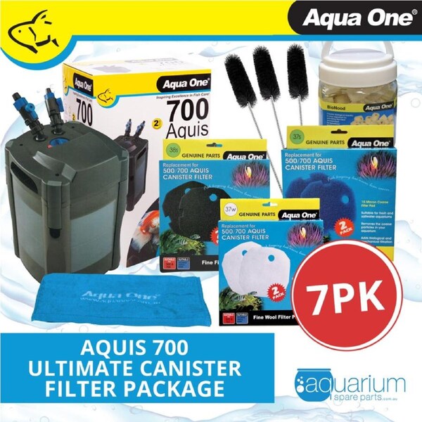 Aqua One Aquis 700 Ultimate Canister Filter Package (7pk)
