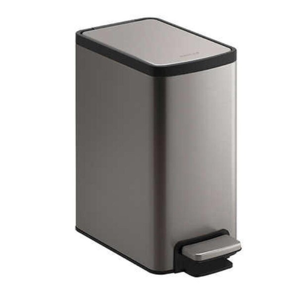 6L Stainless Steel Bathroom Flip Top Rubbish Bin Pack of 2 Garbage Fliptop Bins