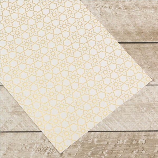 Gold Daisies Foiled on A4 White Paper (1 Sheet) CO726391