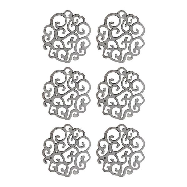 Scalloped Doily Metal Charms (6pc) ULT158046