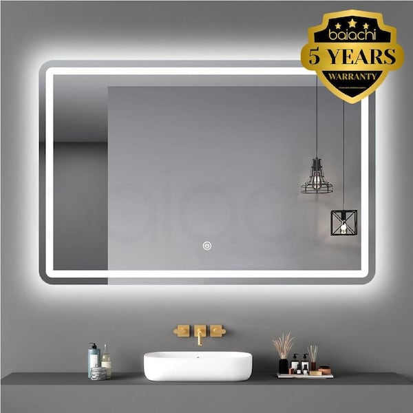 Baiachi 1200x800 LED Rectangle Frameless Mirror