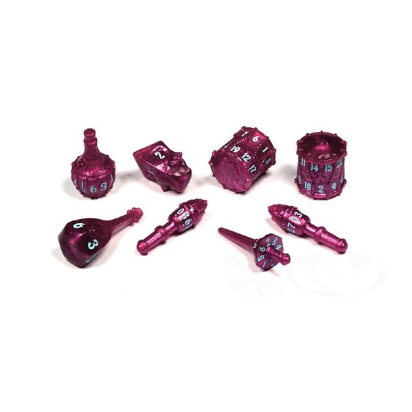 PolyHero Dice - Bard 8 Dice Set Raspberry Rhapsody