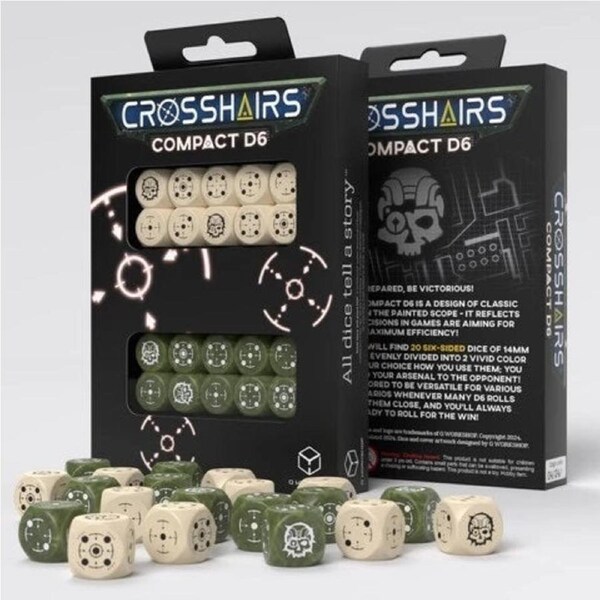 Q Workshop - Crosshairs Compact - Beige & Olive D6 Set