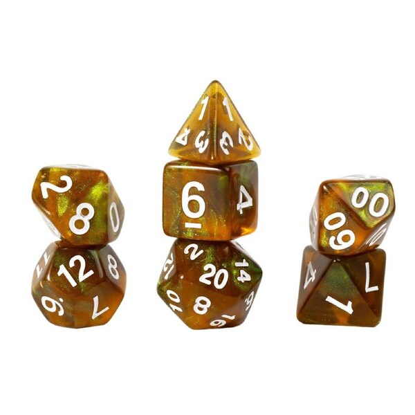 Sirius Dice - Treasure Series - Peridot Dice Set 7