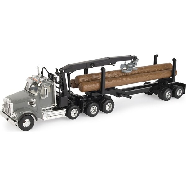 John Deere 1:32 Freightliner 122SD with Logging Trailer Truck and Grapple 3Y+