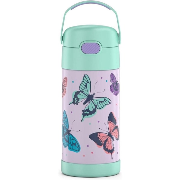 Thermos FUNtainer Vaccuum Insulated Drink Bottle Butterfly Frenzy 355ml