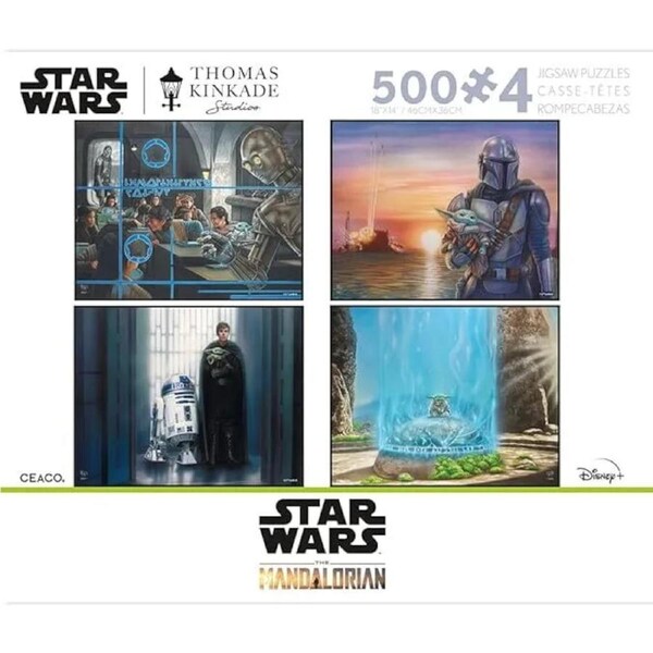 Thomas Kinkade Star Wars 4 X 500pc - Mandalorian