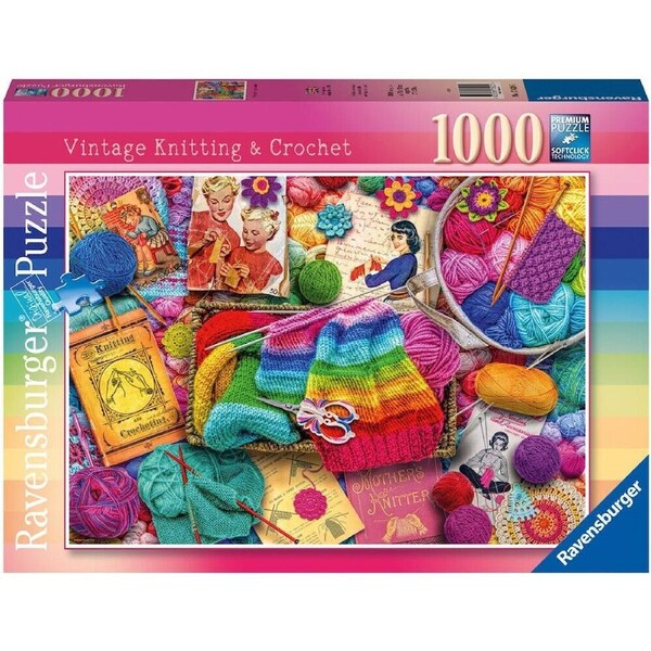 Ravensburger Puzzle 1000pc - Vintage Knitting & Crocheting