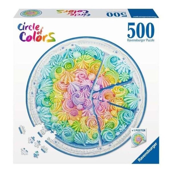 Ravensburger Puzzle 500pc - Circle of Colours Rainbow Cake
