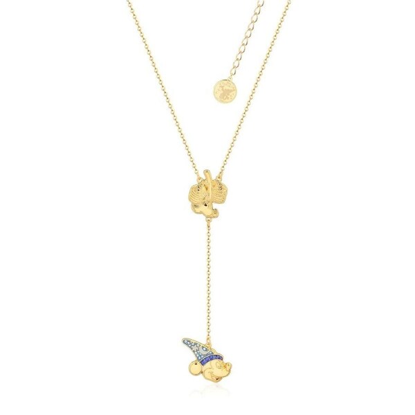 Couture Kingdom - Disney - Fantasia Sorcerer Mickey Lariat Necklace Yellow Gold