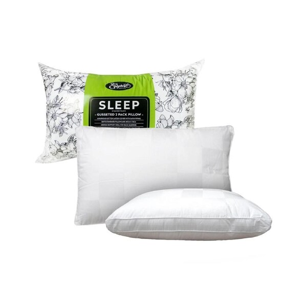 Easyrest Sleep Twin Pack Gusseted Medium Standard Pillows