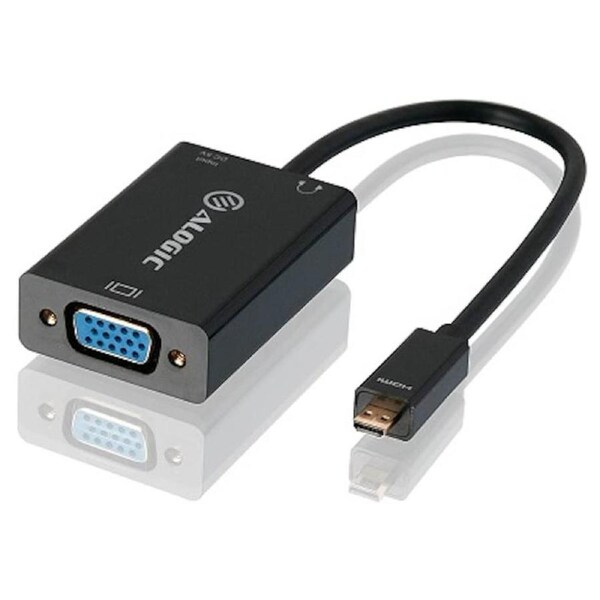 [DMCHD-VGA-AD-ADP] Alogic 15cm Micro HDMI to VGA Adapter With 3.5mm Audio Male to Female FHD 1080P