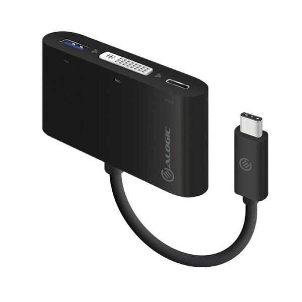 [MP-UCDVCH] Alogic USB-C MultiPort Adapter to DVI/USB 3.0/USB-C with Power Delivery (60W)