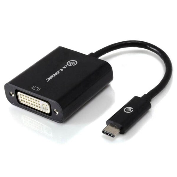 [UCDVI-ADP] Alogic 10cm USB Type-C to DVI Adapter Supports Up To 2560x1600 Black