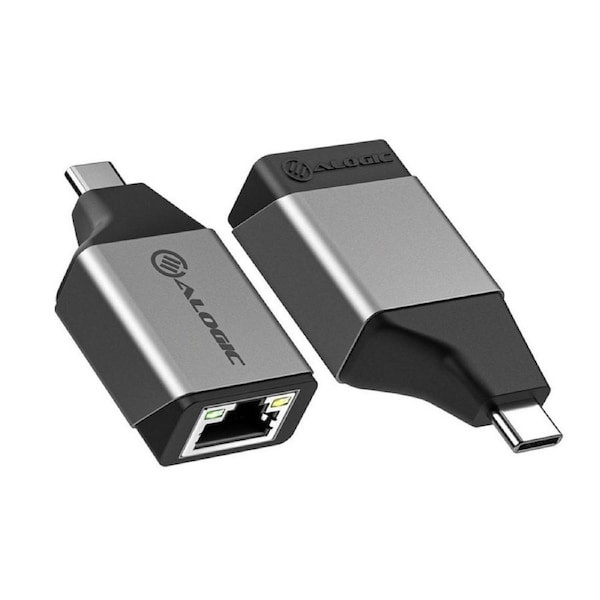 [ULCGEMN-SGR] Alogic Ultra Mini USB-C to RJ45 Gigabit Ethernet Male to Female Adapter Converter