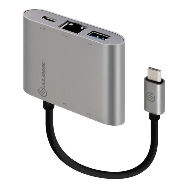 [VPLUCGE3ACH-SGR] Alogic USB-C MultiPort Adapter with Gigabit Ethernet/ 3 x USB 3.0/USB-C with PD