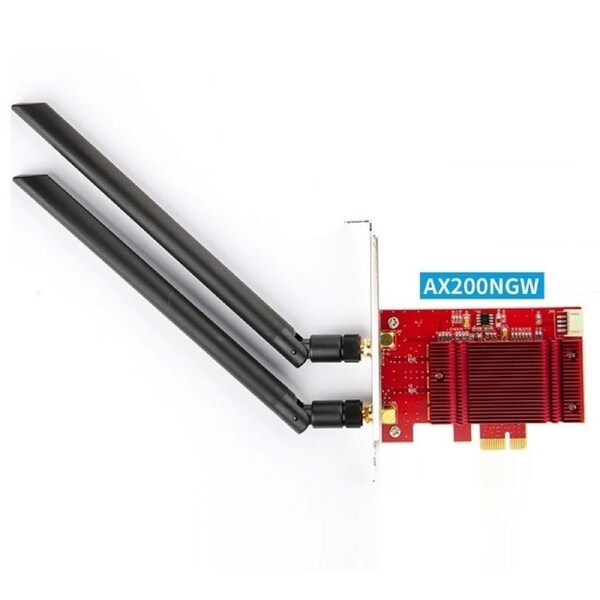 [AX200NGW-HS] Intel AX200 WiFi 6 Dual Band PCIE Desktop Wireless Card with Heat Sink WXTUP