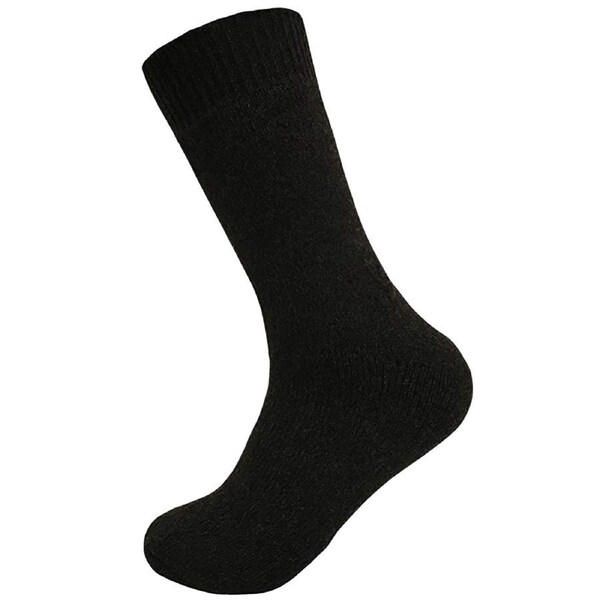 Merino Wool Mens Loose Top Thermal Socks Diabetic Comfort Circulation - 1 Pair Grey / 2-8
