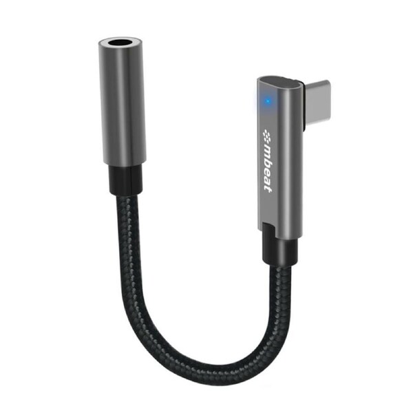 [MB-XAD-C35AUX] mbeat Elite 15cm USB-C to 3.5mm Audio Adapter Add Headphone Audio Jack to USB-C
