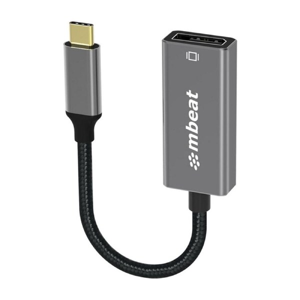 [MB-XAD-CDP] mbeat Elite 15cm USB-C to Display Port Adapter, 4K@60Hz(3840x2160) - Space Grey