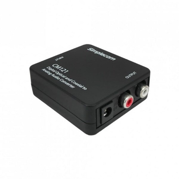 [CM121] Simplecom Digital Optical Toslink and Coaxial to Analog RCA Audio Converter