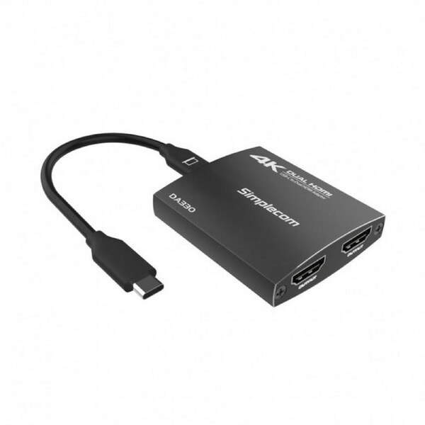 [DA330] Simplecom USB-C to Dual HDMI MST Adapter 4K@60Hz with PD and Audio Out