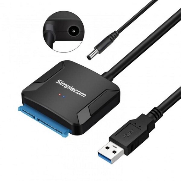 [SA236] Simplecom USB 3.0 to SATA Adapter Cable Converter with Power Supply for 2.5/3.5"