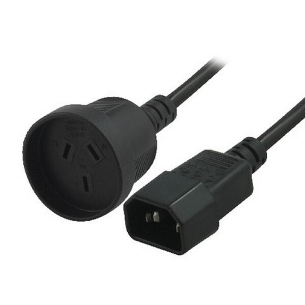 [RC-3083] 8ware 15cm Power Extension Cable 3-Pin AU to IEC C14 Female to Male for UPS etc.