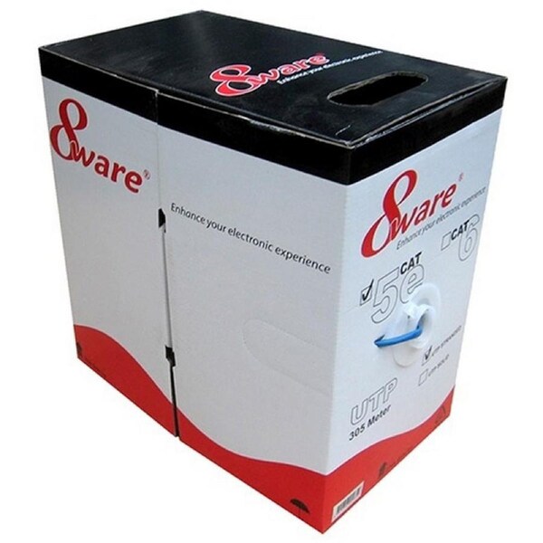 [CAT5-ES100] 8ware 100m Blue Cat5E Solid Cable with Dispenser UTP 26AWG7/0.16BC)*4PR
