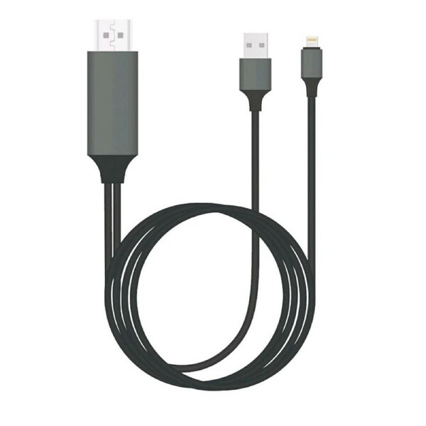 [GEN-CABLIGHTNINGTV-2] 8ware Generic Plug & Play Lightning to HDMI 2m Cable for iPhone & iPad
