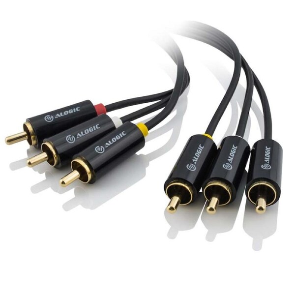 [3RCA-3RCA-01] Alogic 1m 3 RCA to RCA 3 Composite Cable - Male to Male Premium Series