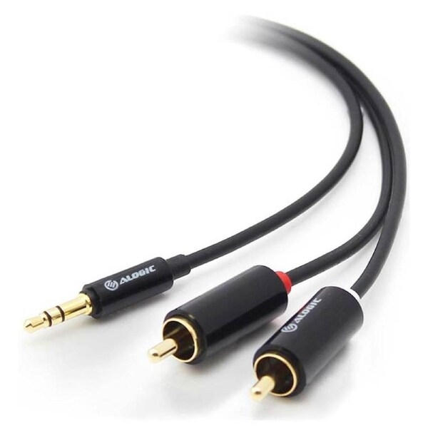 [AD-SPL-02] Alogic 2m 3.5mm Stereo Audio to 2 X RCA Stereo Premium Male to 2x Male