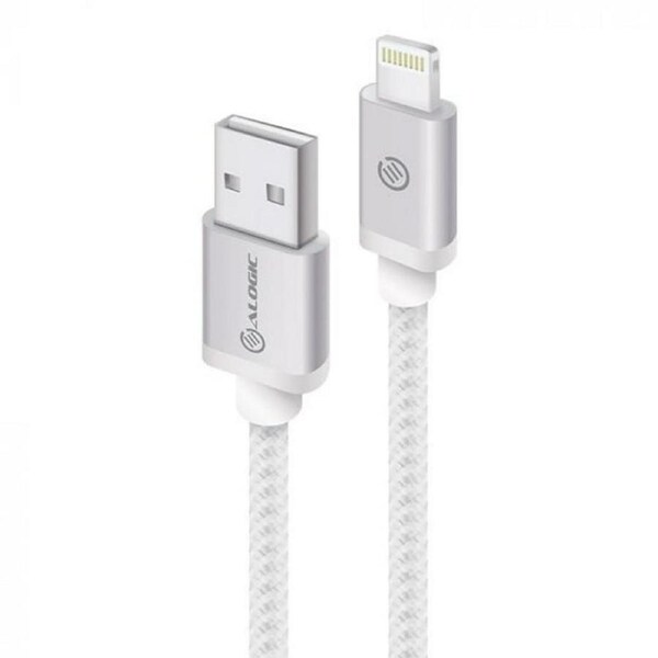 [MU28P-03SLV] Alogic 3m Silver Prime Lightning to USB Charge & Sync Cable MFI Certified