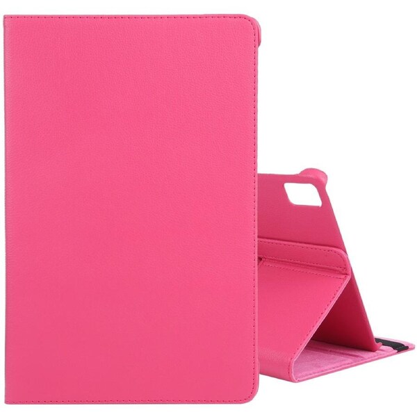 For iPad Air 13-inch (M2) Case, Rotate PU Leather Flip Cover,Stand, Rose Red