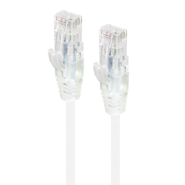 [C6S-02WHT] Alogic 2m White Ultra Slim Cat6 Network Cable - Series Alpha