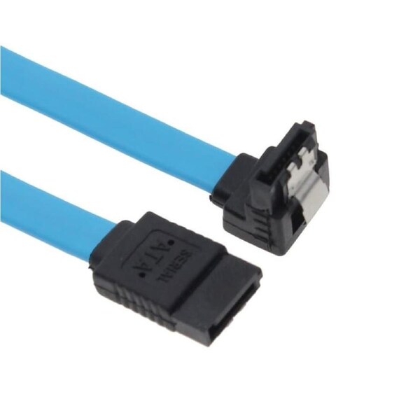[AT-SATA3-90D] Astrotek SATA 3.0 Data Cable 50cm Male to Male 180 to 90 Degree Metal Lock Blue