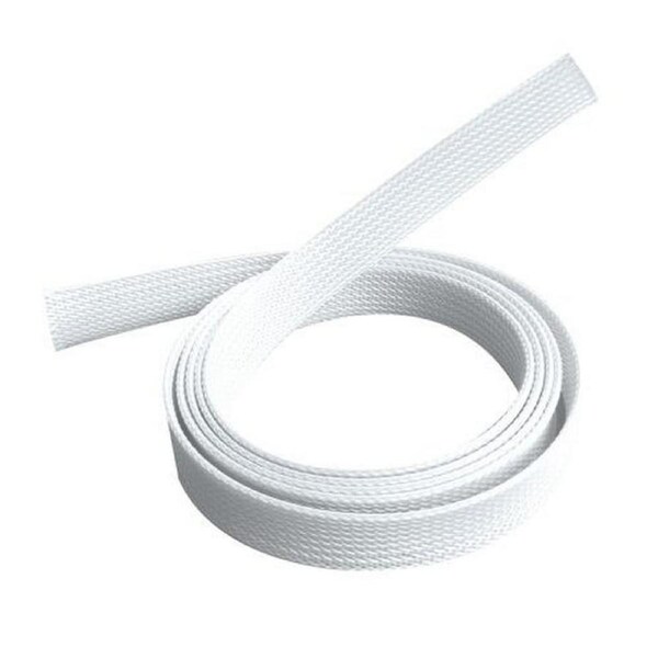 [CS-30-W] Brateck Braided Cable Sock 30mm/1.2" Width Material Polyester 1000x30mm - White