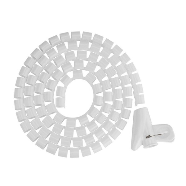 [HC-15-W] Brateck 15mm/0.59" Diameter Coiled Tube Cable Sleeve 1000x15mm - White