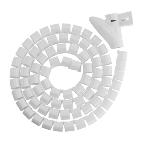[HC-25-W] Brateck 25mm/1" Diameter Coiled Tube Cable Sleeve 1000x25mm - White