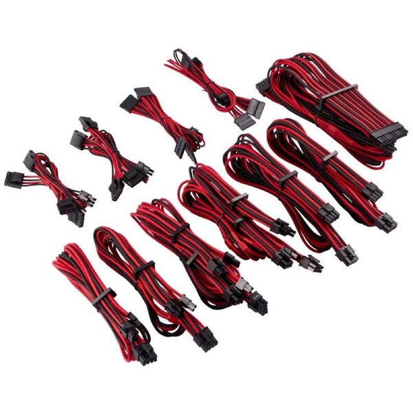 [CP-8920226] Corsair Premium Individually Sleeved PSU Cables Pro Kit Type 4 Gen 4 Red/Black