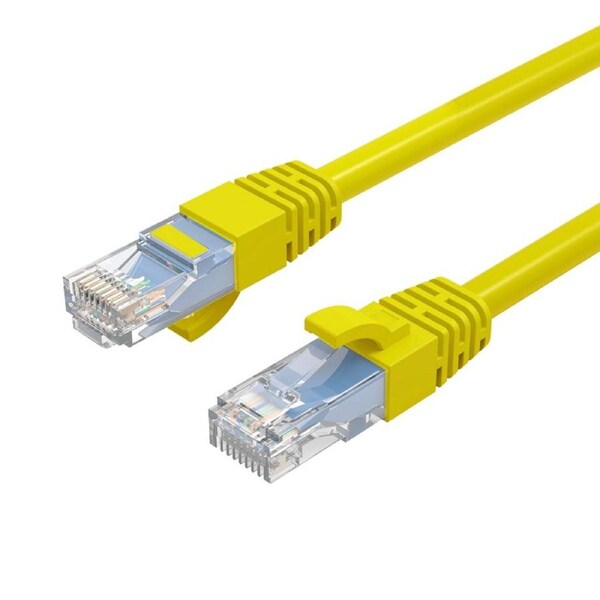 [RC6-003-YE] Cruxtec 30cm Yellow CAT6 Network Cable 26AWG OFC(Oxygen Free Copper) Patch Lead