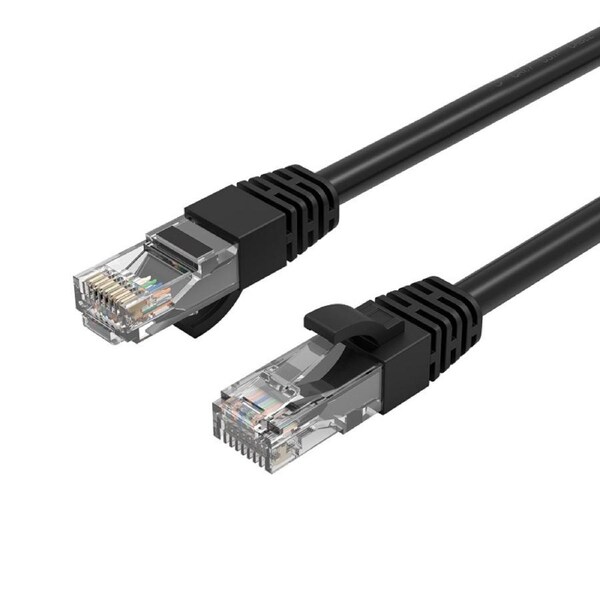 [RC6-020-BK] Cruxtec 2m Black CAT6 Network Cable 26AWG OFC(Oxygen Free Copper) Patch Lead